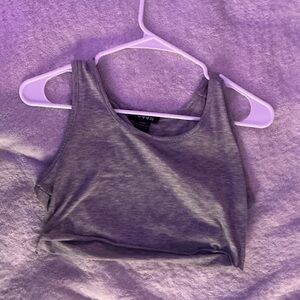 Gray Cropped Tank Top